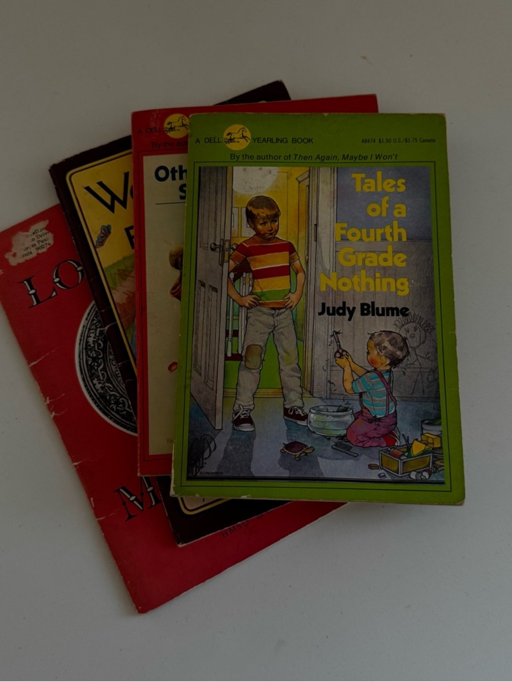 Vintage Book Bundle of 4 including 2 Judy Blume books.